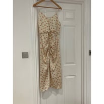 Topshop dress with gathered waist size 10