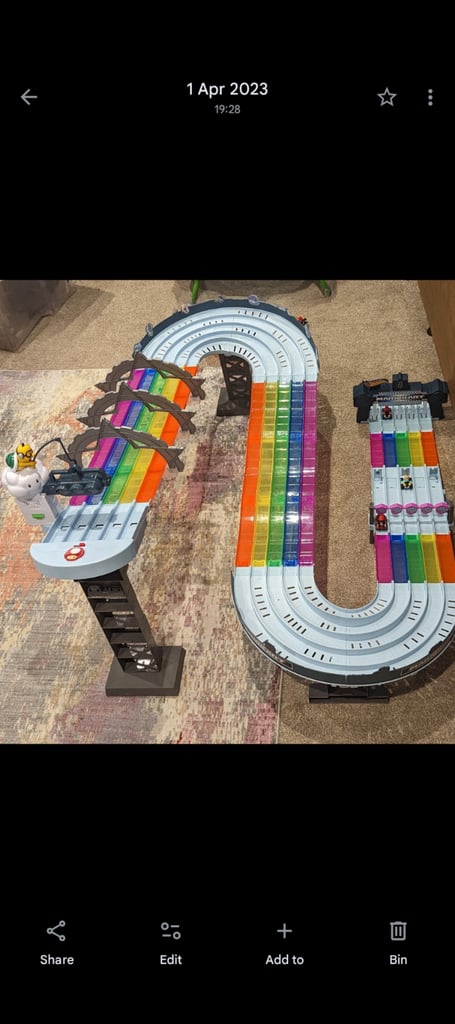 Hot Wheels Mario Rainbow road race track