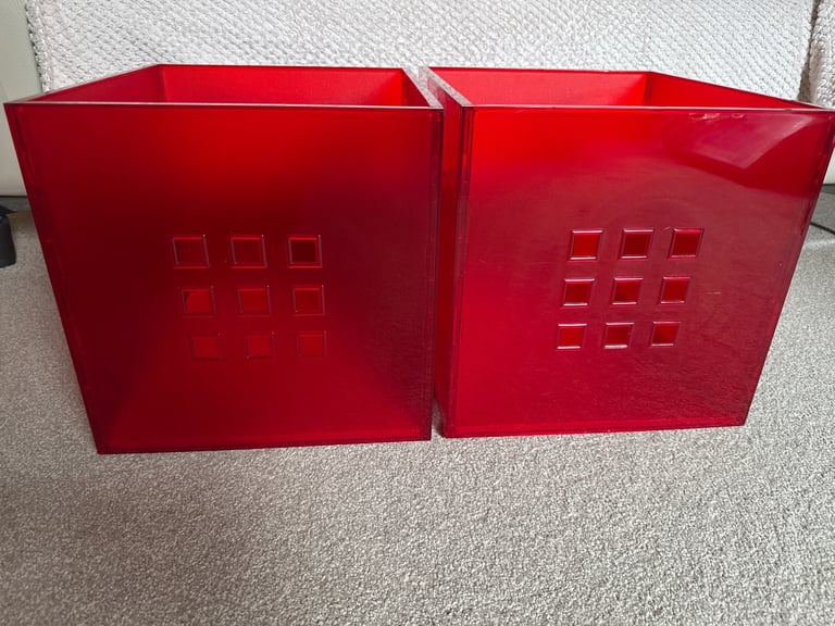 2 x IKEA LEKMAN STORAGE BOXES for KALLAX / EXPEDIT SHELVING