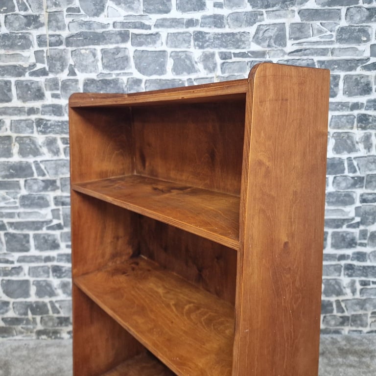 Vintage Solid Wood Bookcase – 3 Shelves