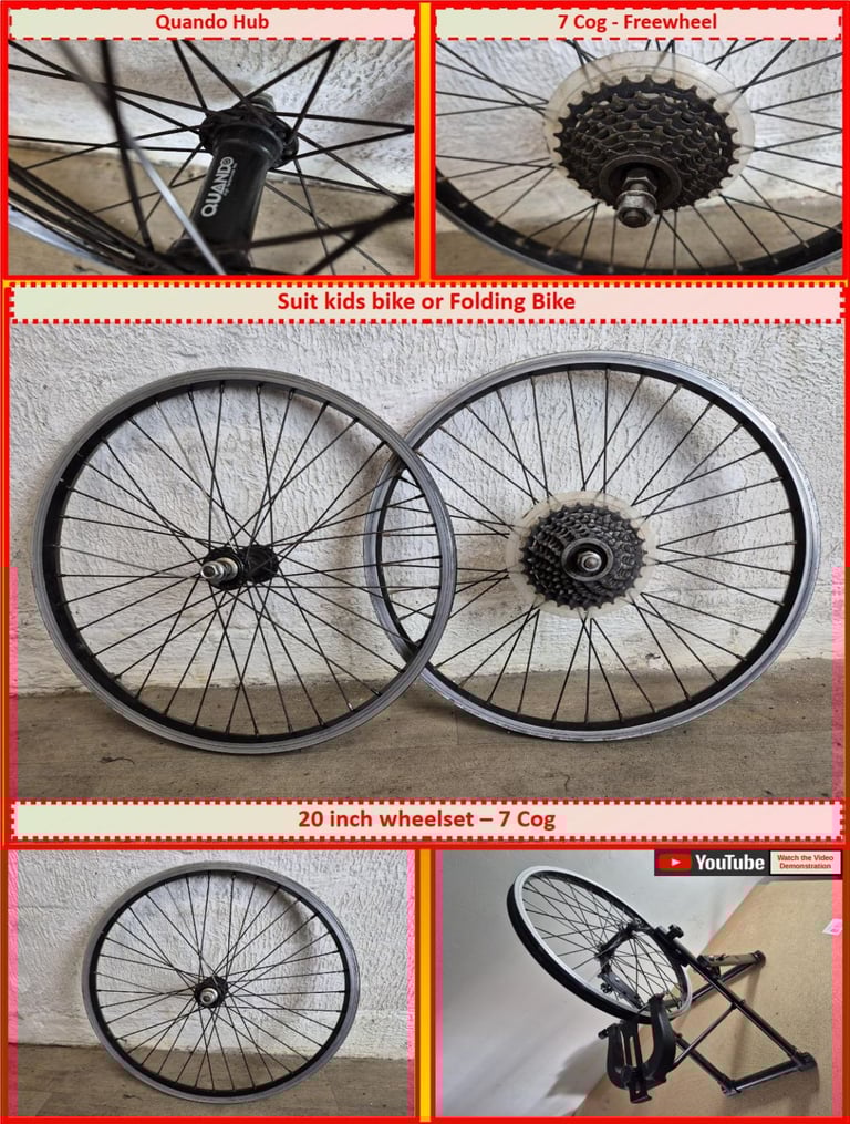 image for 20 inch Bike Wheel Set  - 7 cog