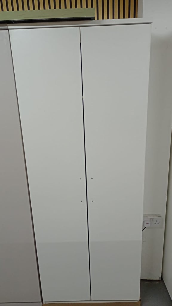 image for £149 White Already Assembled 2 Door Wardrobe