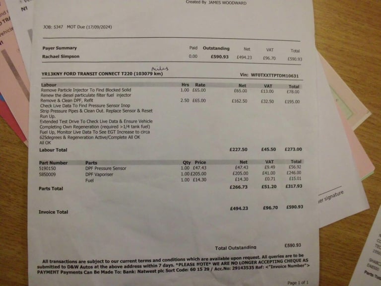 2013 Ford Transit Connect 1.8 TDCi T220 L1 H1 4dr DPF PANEL VAN Diesel Manual