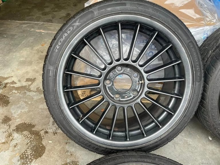 Genuine Alpina 18” staggered alloys E46 fitment Fresh powdercoat All caps and keys present 