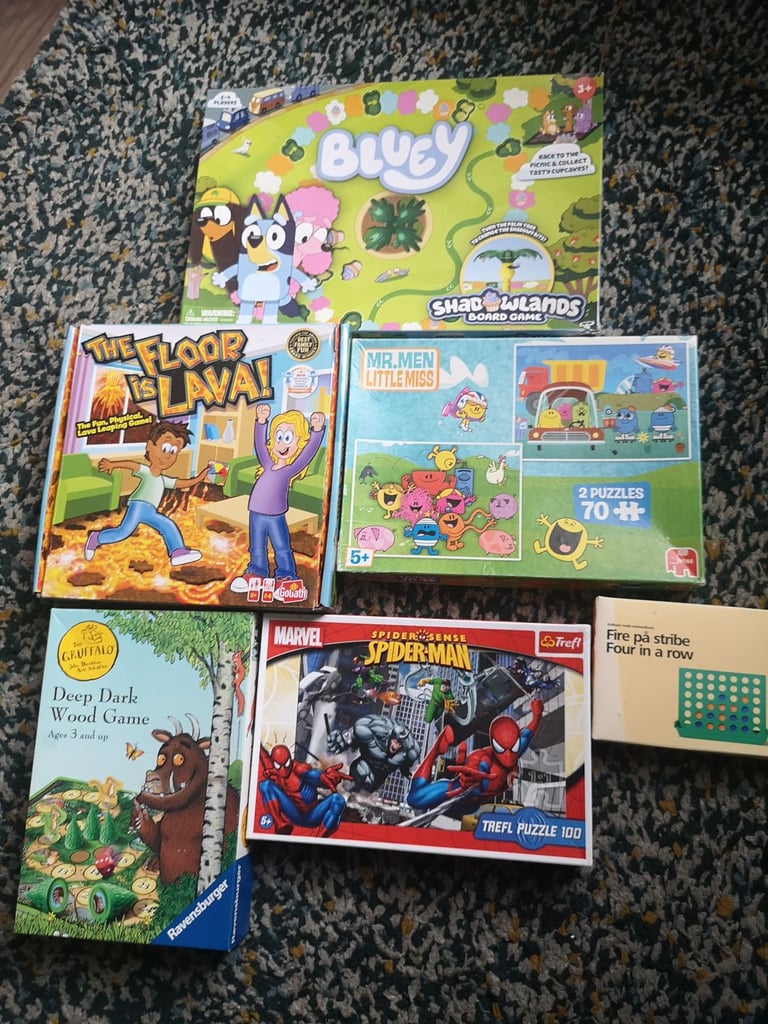 image for Childrens puzzles and games. Inc Bluey and the gruffalo. £2