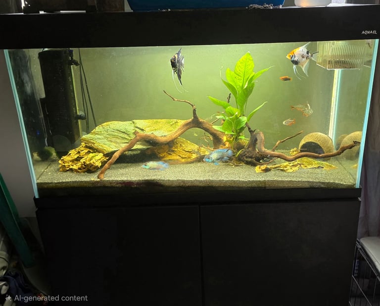 image for Aquael 200 Litre Aquarium and cabinet