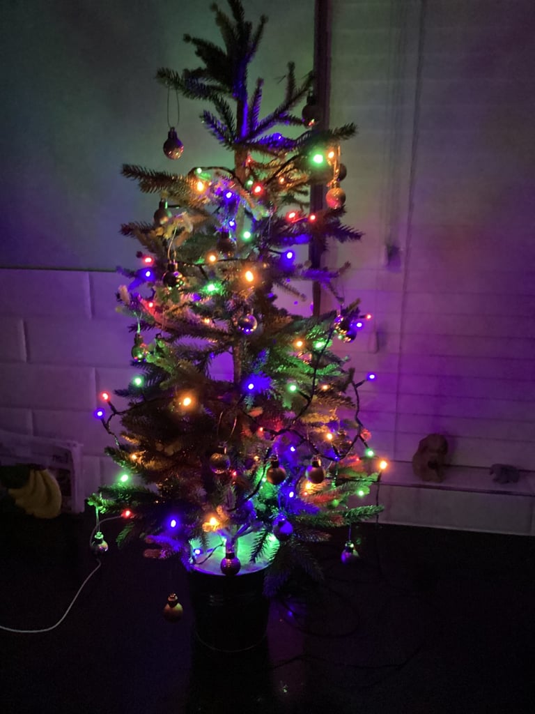 Next Christmas tree with baubles and lights total height 3 feet 