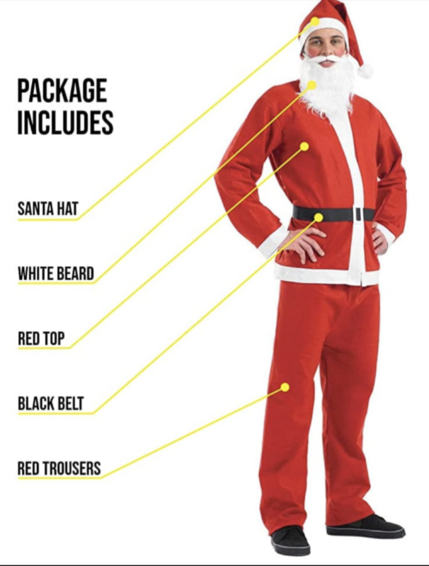 Used santa claus on sale suit for sale