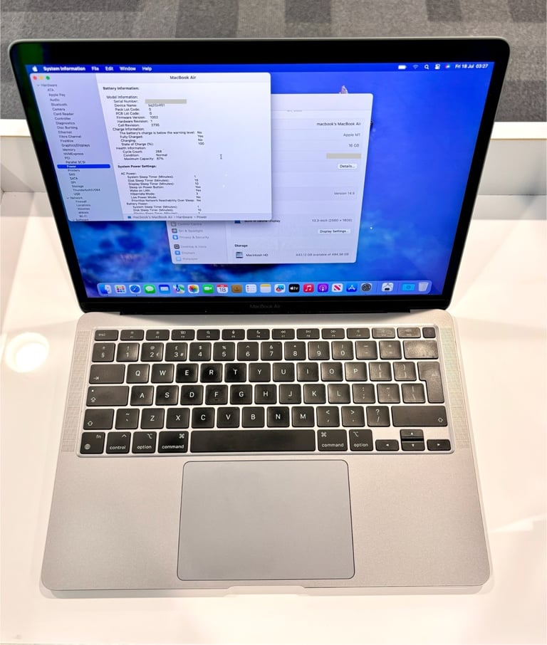 Apple MacBook Air M1 16gb Ram 500gb Storage laptop