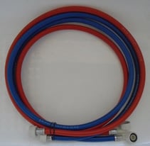 Pair of Long Hot And Cold Hoses for Washing Machine angled Atmone Ends
