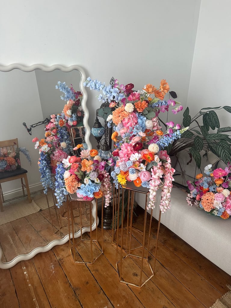 Faux wedding flowers - centre pieces 