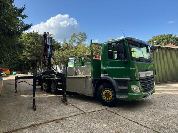 Daf CF330 Rear Mounted Remote Block Grab Crane 6x2 Rear Steer Lift Axle 
