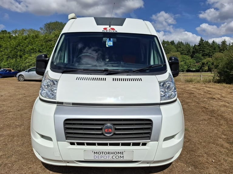 Adria Twin SF. 2013. Rear French Bed. Half dinette hosts 5.