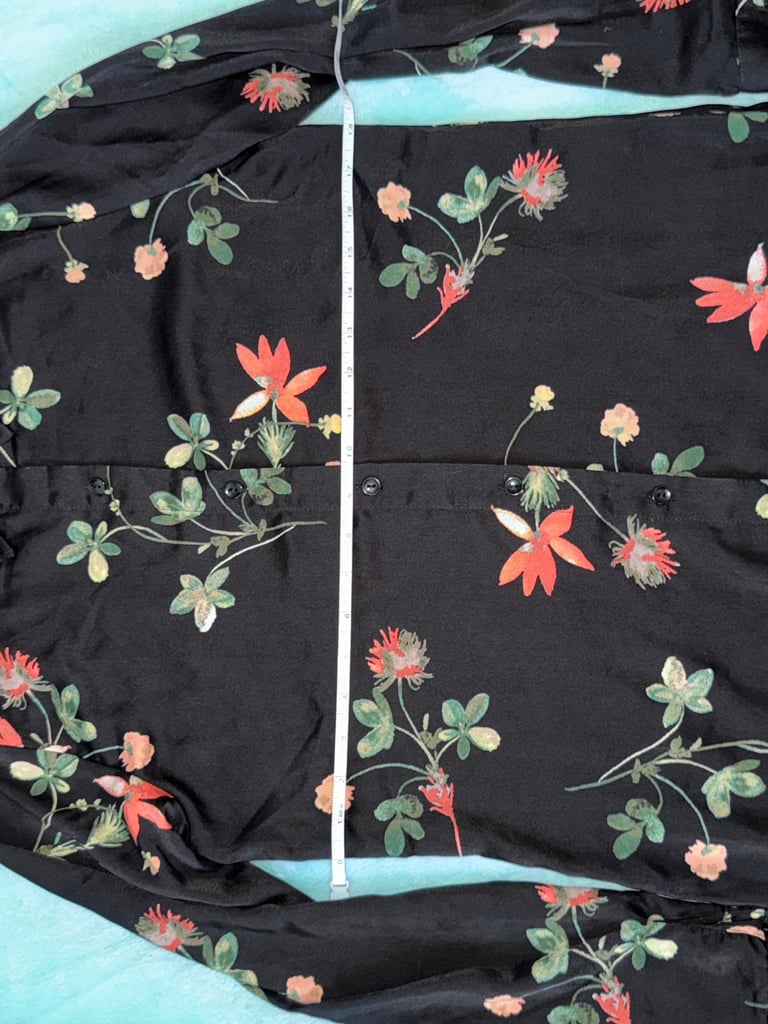 Women’s Apricot Satin Floral Shirt Dress size 10