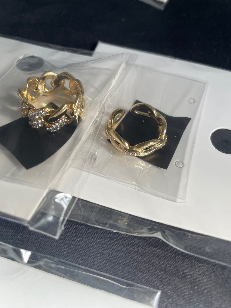 REDUCED - New Jewellery Job Lot - 18k Gold Rings, Gold Necklaces, Silver Bracelets & More