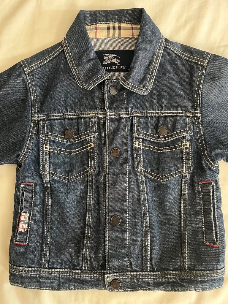 image for Original Burberry Kids Denim Jacket Age 18 Months