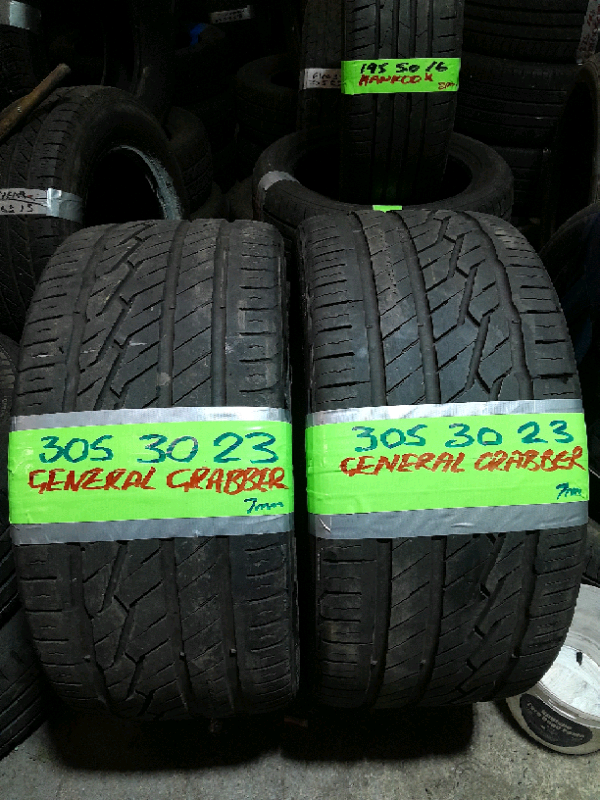 305 30 23 general grabber tyers 7mm tread free fit open 7 days 