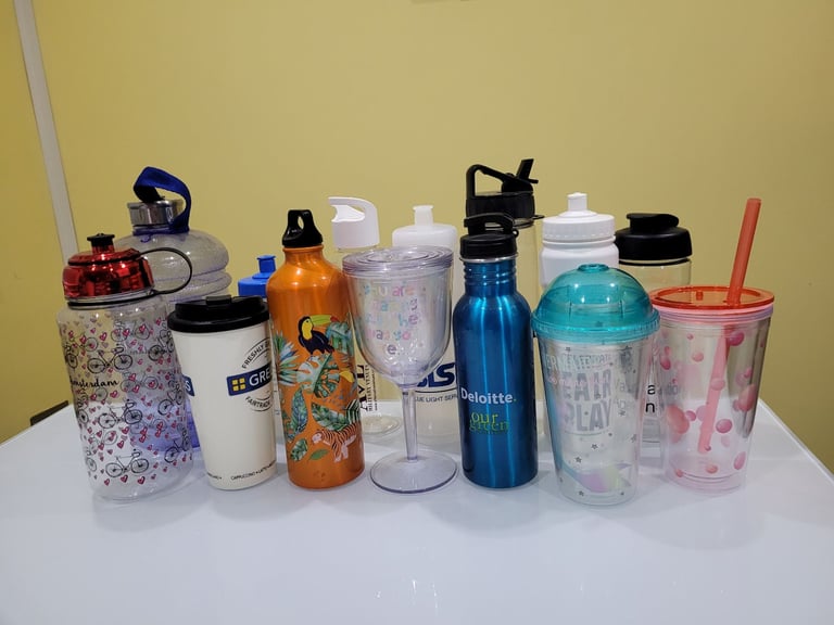 image for Free- large collection of water bottles 