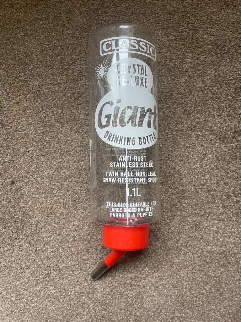 Classic Crystal Deluxe 'Giant' - Small Animal Drinking Bottle 1100ml 