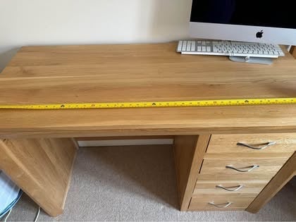 Solid oak dressing table - items on top NOT included