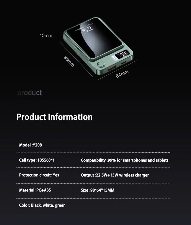 10.000mah magnetic power back 
