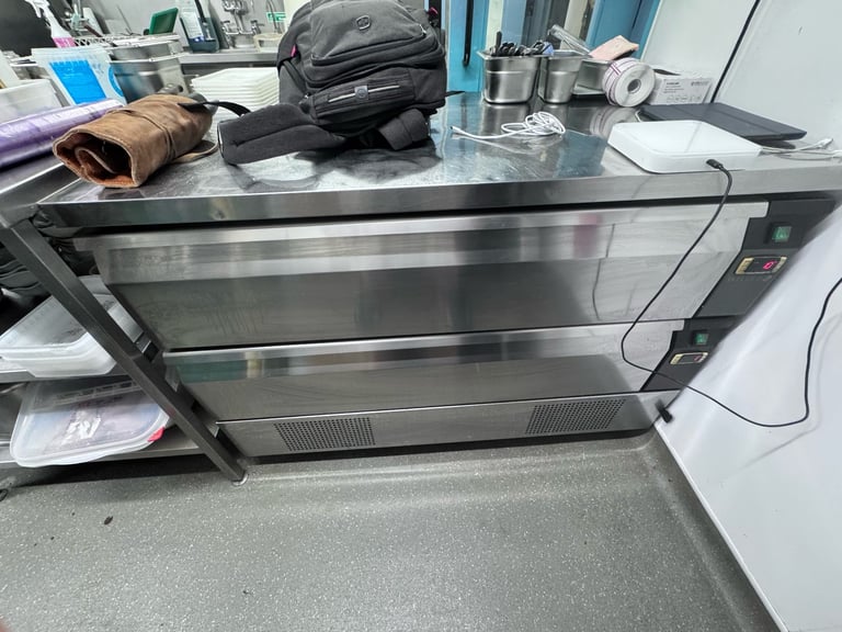 Commercial Tefcold double drawer Dual Temperature Counter Fridge