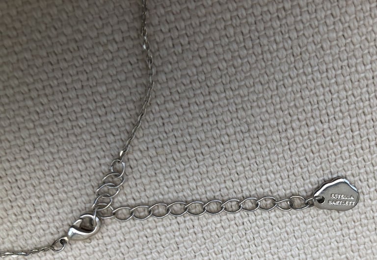 Estella Bartlett silver plated chain and disc VGC ONO