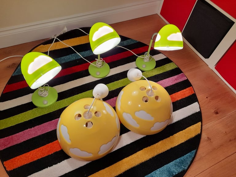 image for IKEA nursery lams and lampshades with Cloud theme