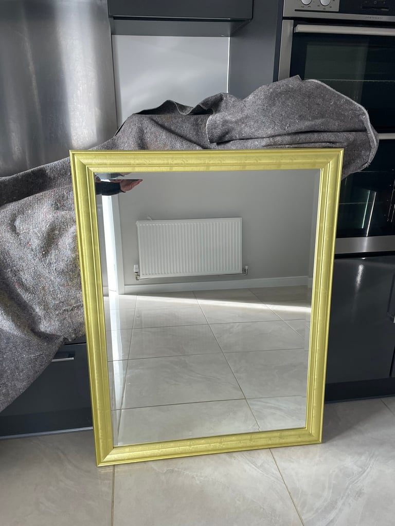 image for Large, gold bevelled mirror
