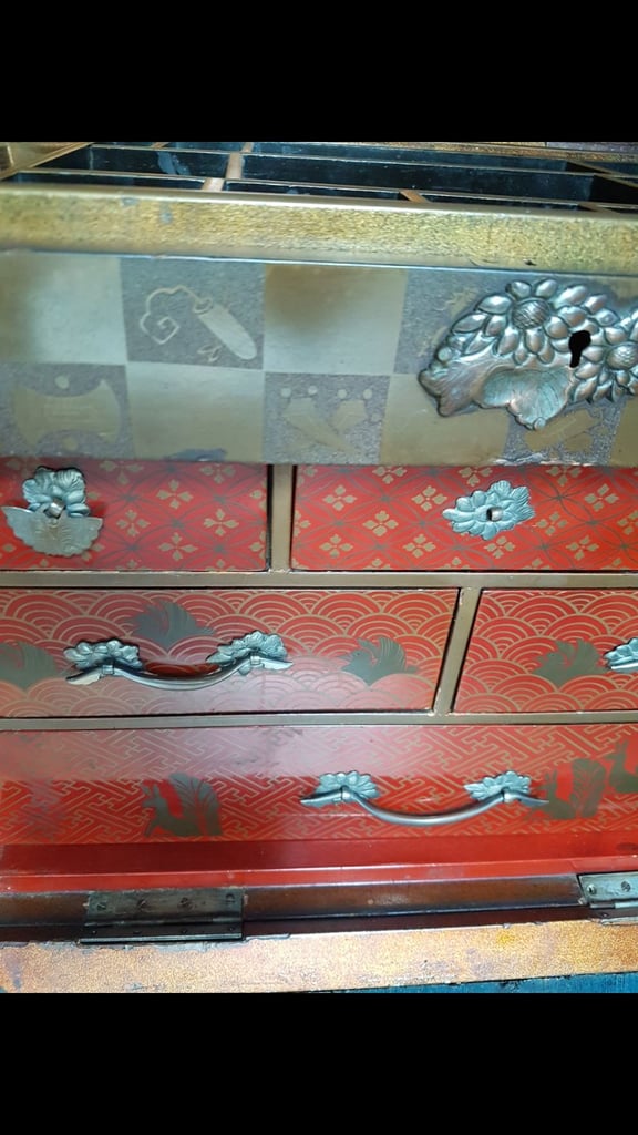 Antique Japanese Makie Lacquer Box C1880 MEIJI PERIOD