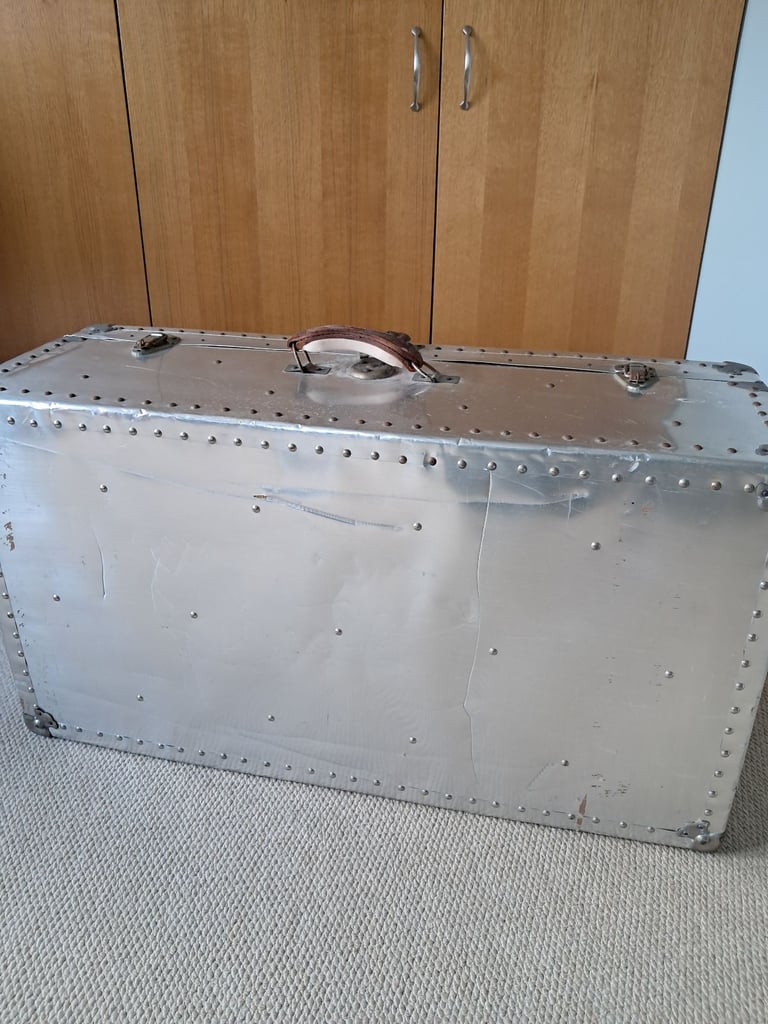 Vintage aluminium trunk