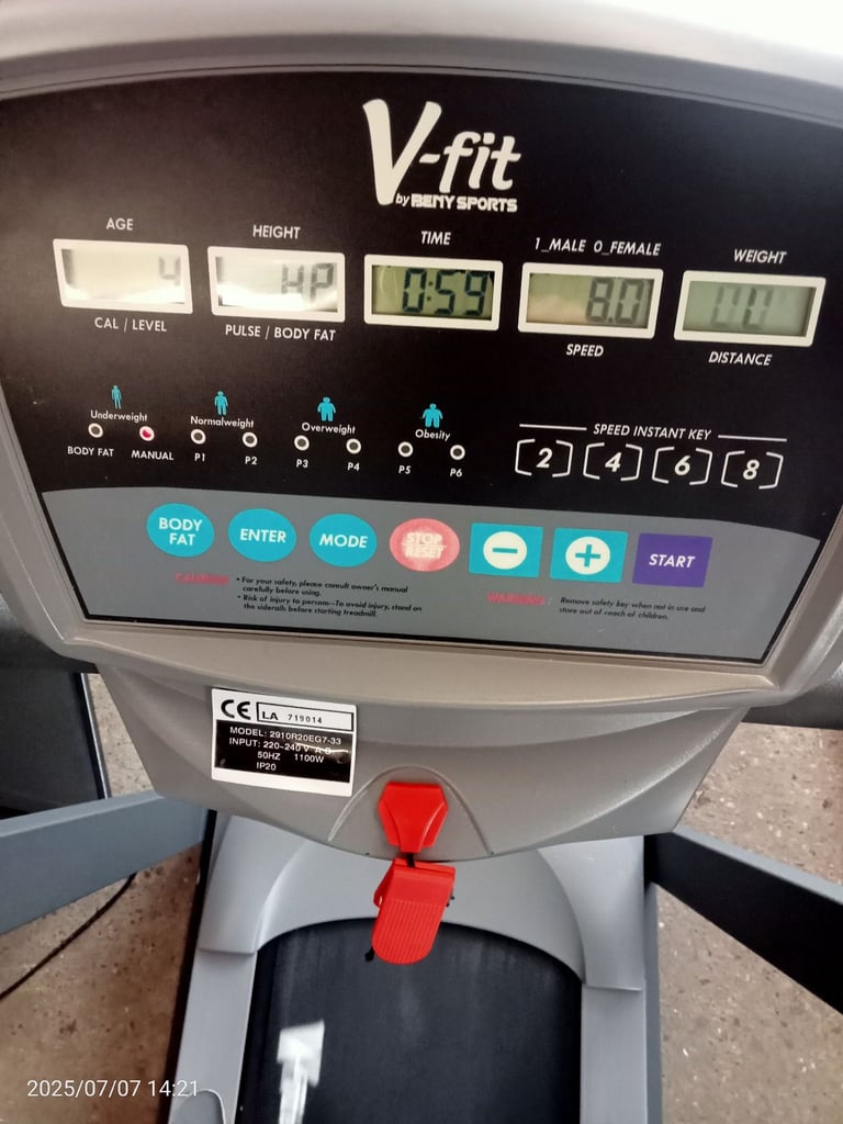 RUNNING MACHINE * V - Fit Full working order . Can show working 