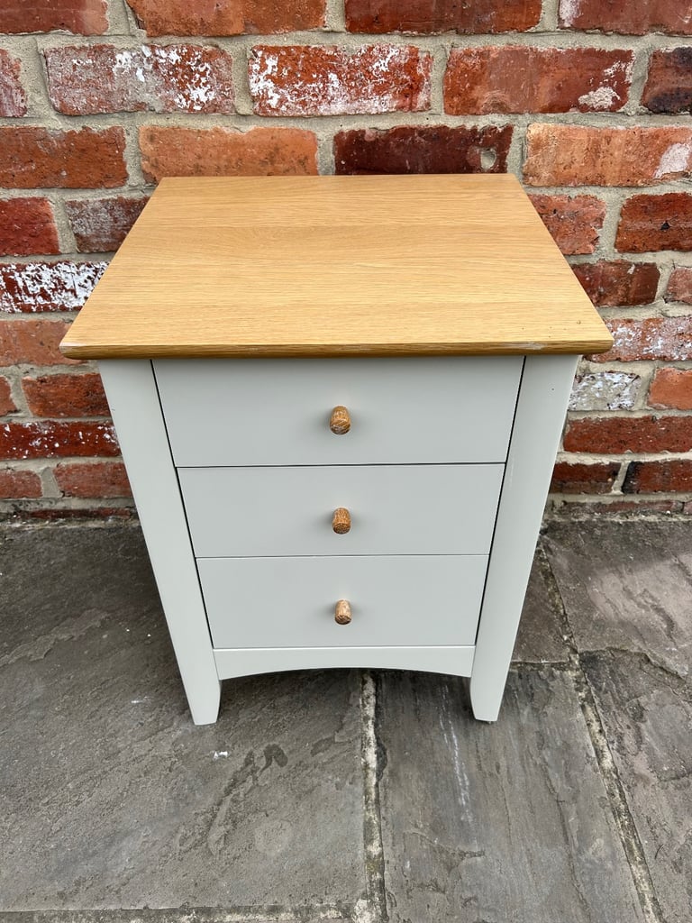 image for Light Grey Bedside Table - Good Condition 