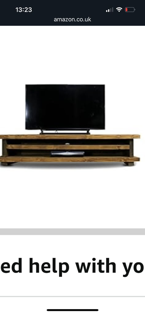 image for Tv unit rustic solid wood
