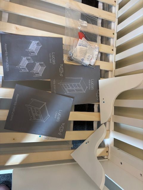 Nursery Set - Cot bed / Wardrobe / Changing Table Cabinet