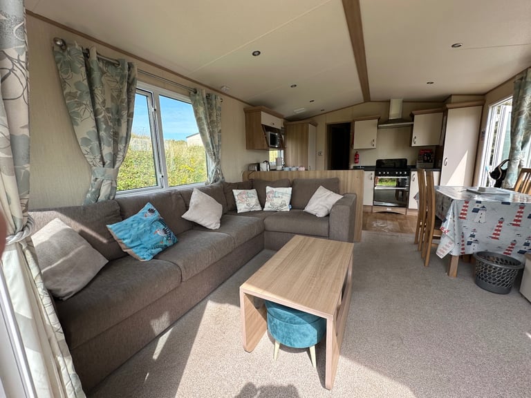 ABI Sunningdale 2014 two bed static caravan for sale sited on Haven Perran Sands