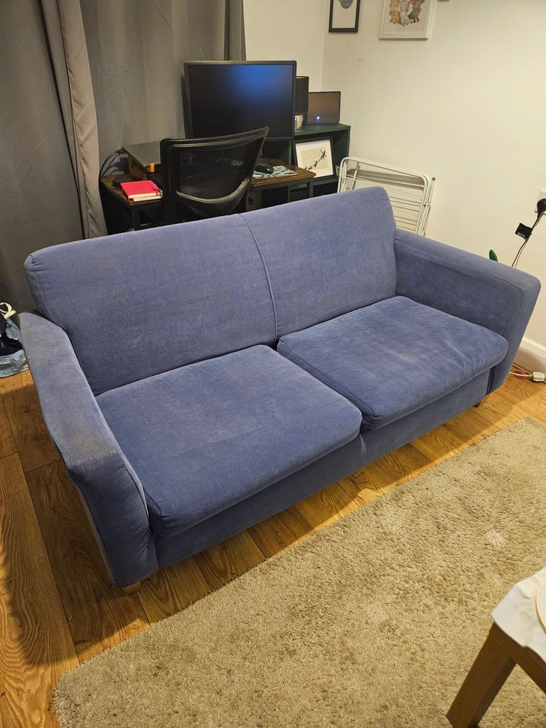 Free blue 3 seater sofa