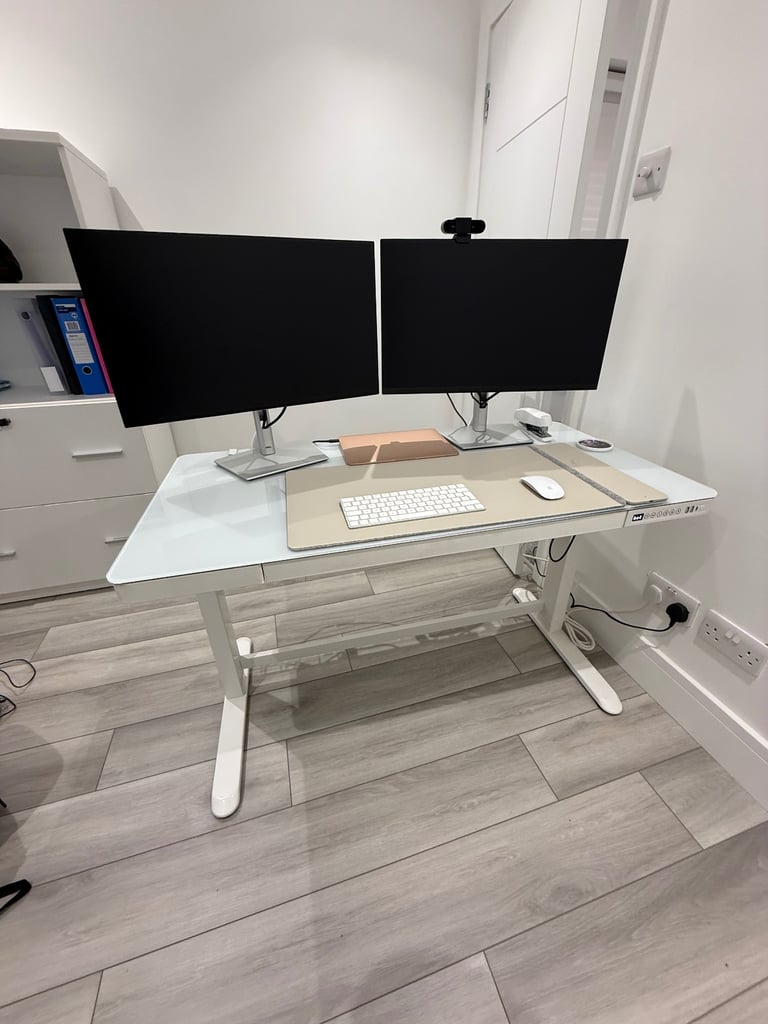 image for Flexispot white electric office desk