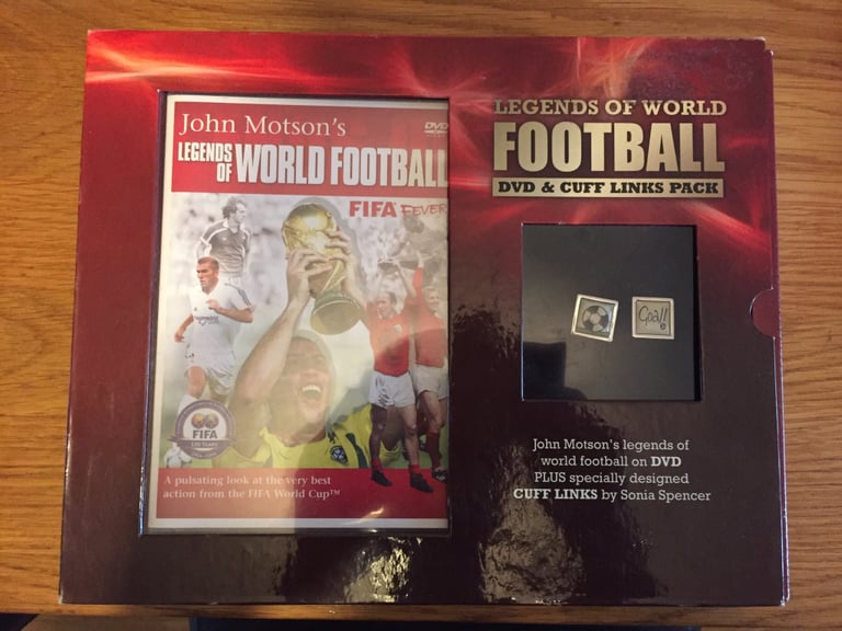 John Motson's Legends of World Football DVD & Cuff Links Pack - Marks and Spencer
