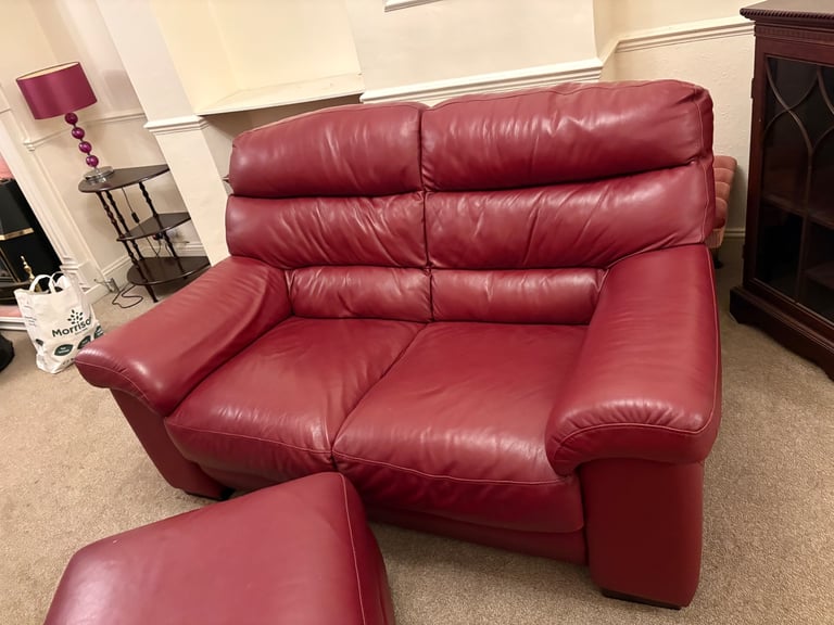 image for 2 seater sofa and footstool