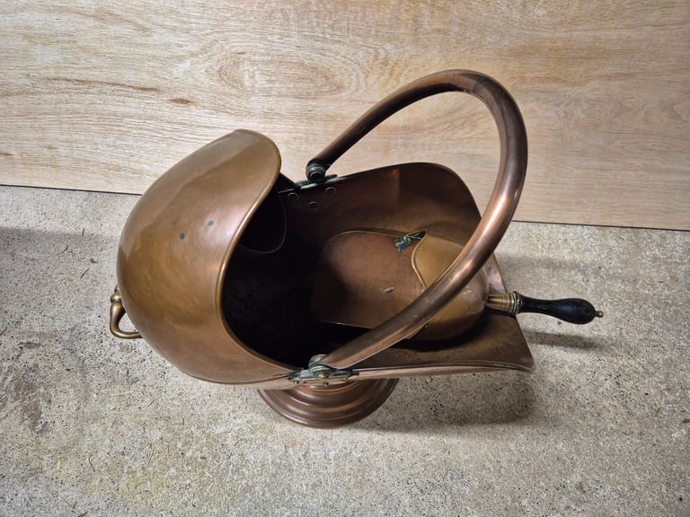 image for Copper helmet coal Scuttle