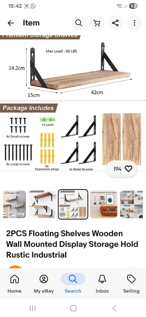 image for Shelves new in box