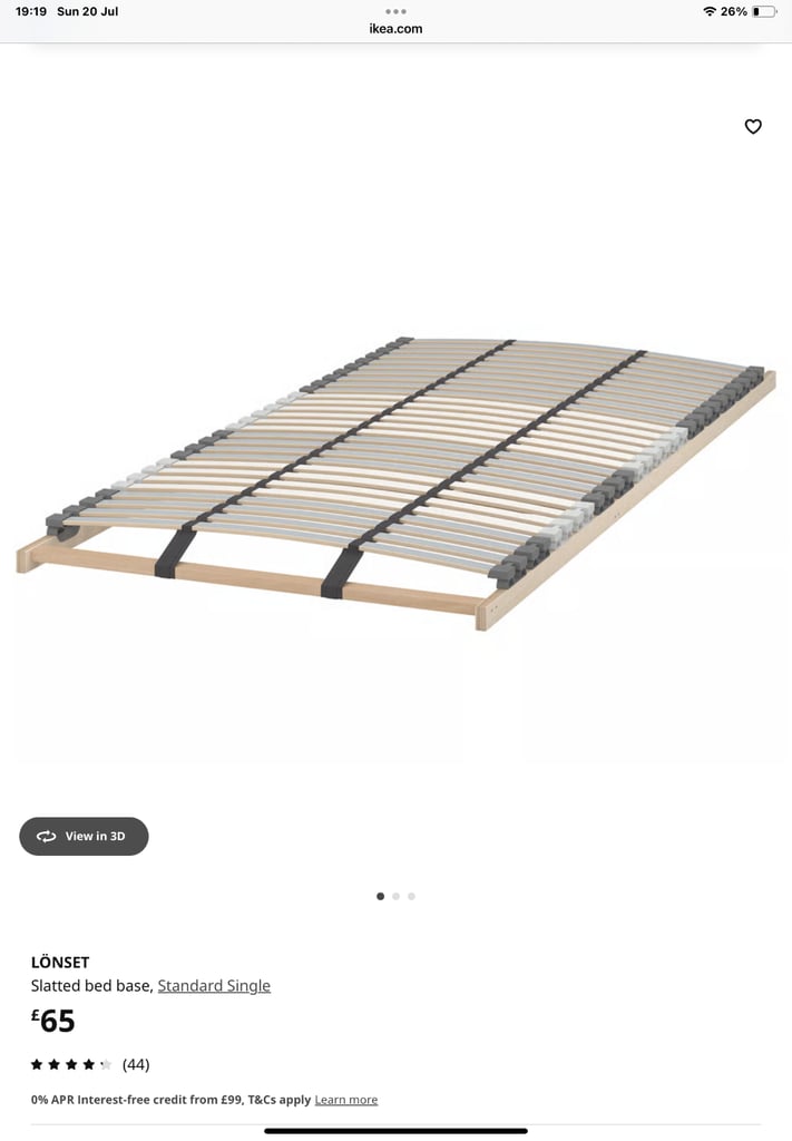 image for Ikea single bed slats 