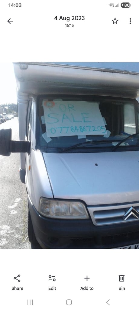 Project motorhome forsale