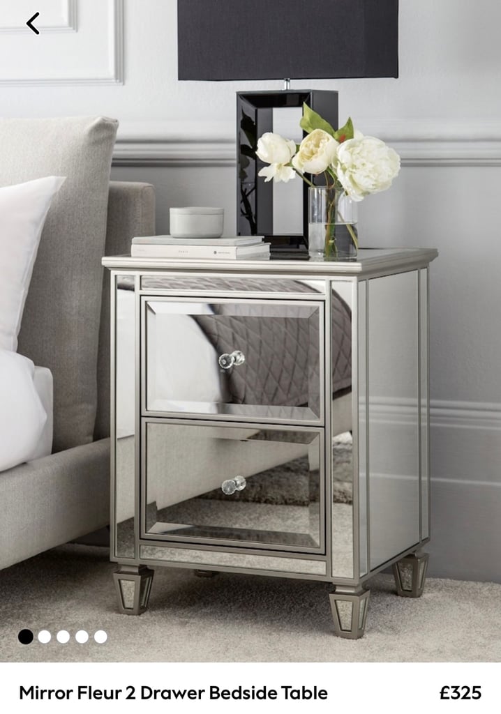 Mirrored bedside tables £125 for two 