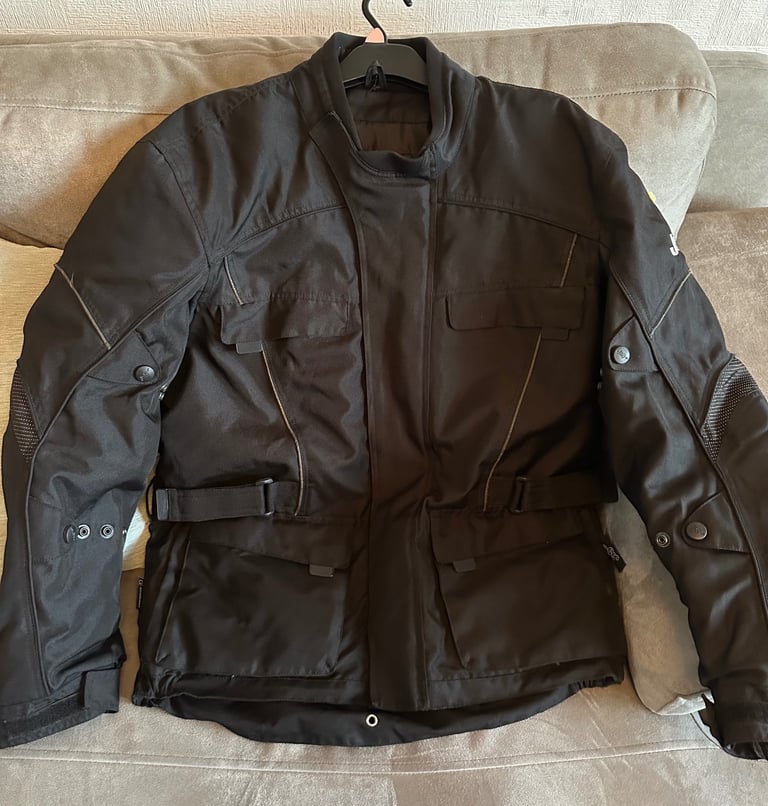 Black J&S waterproof motorcycle jacket 