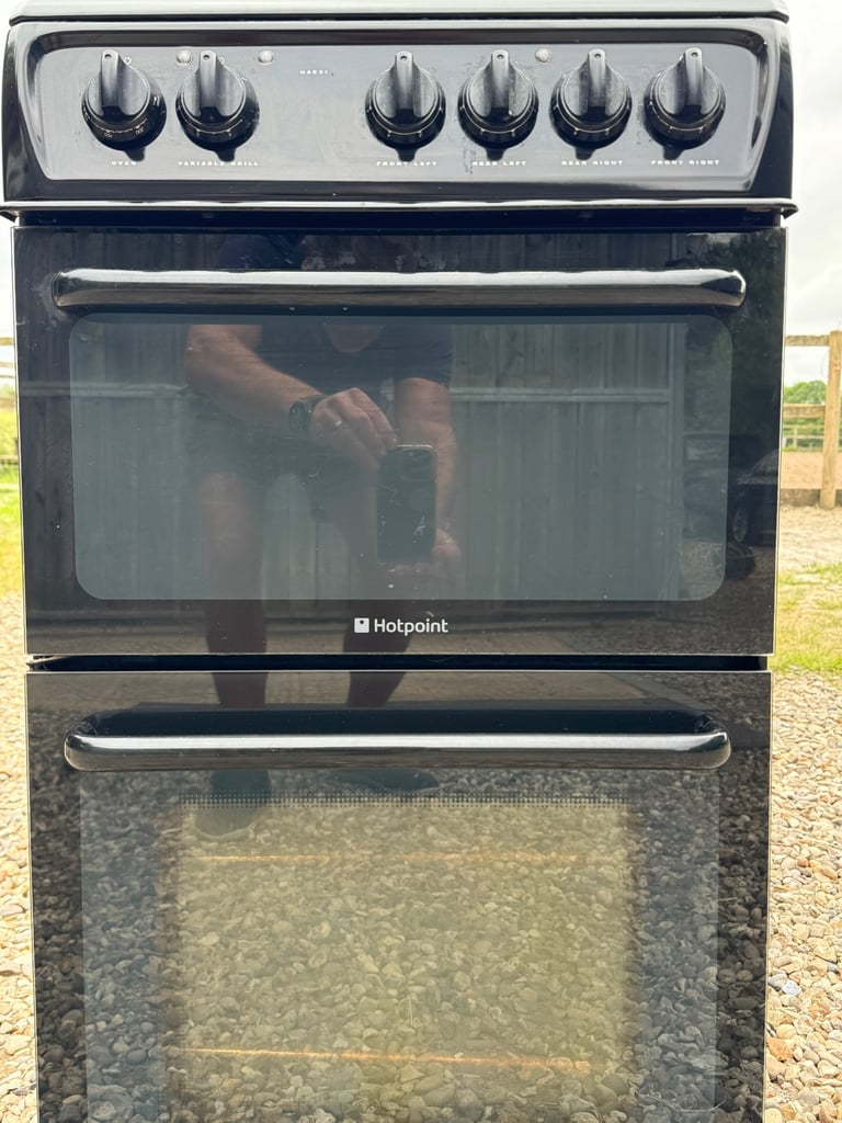 Hotpoint freestanding HAE51K S Cooker fan oven grill Black