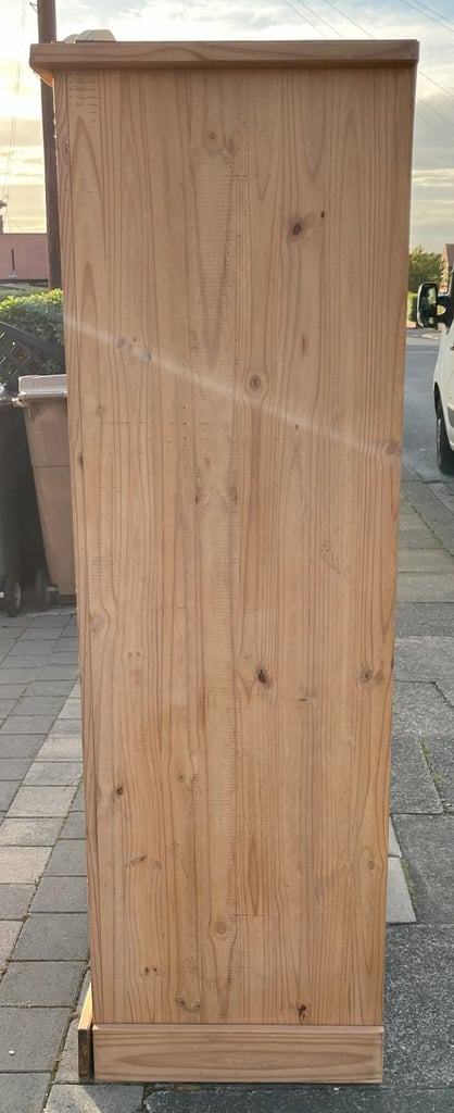 A CORONA  SOLID PINE DOUBLE WARDROBE