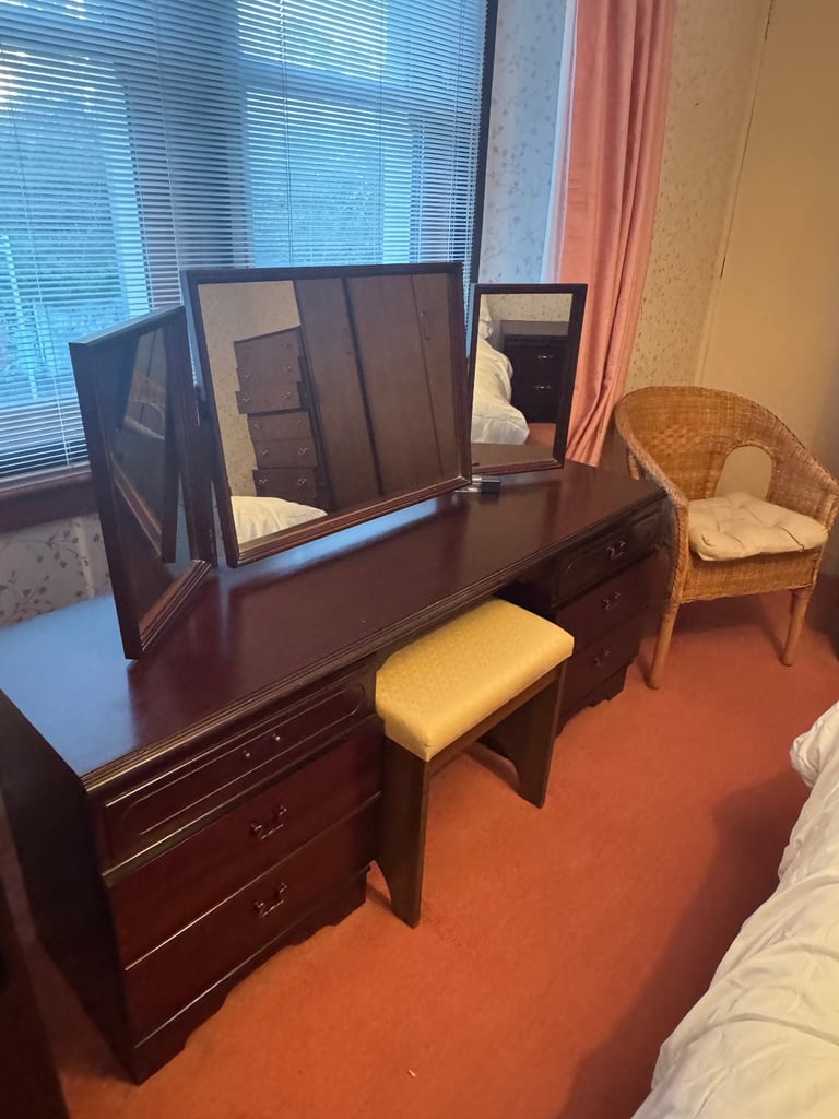 image for Meredew dressing table mirror and stool