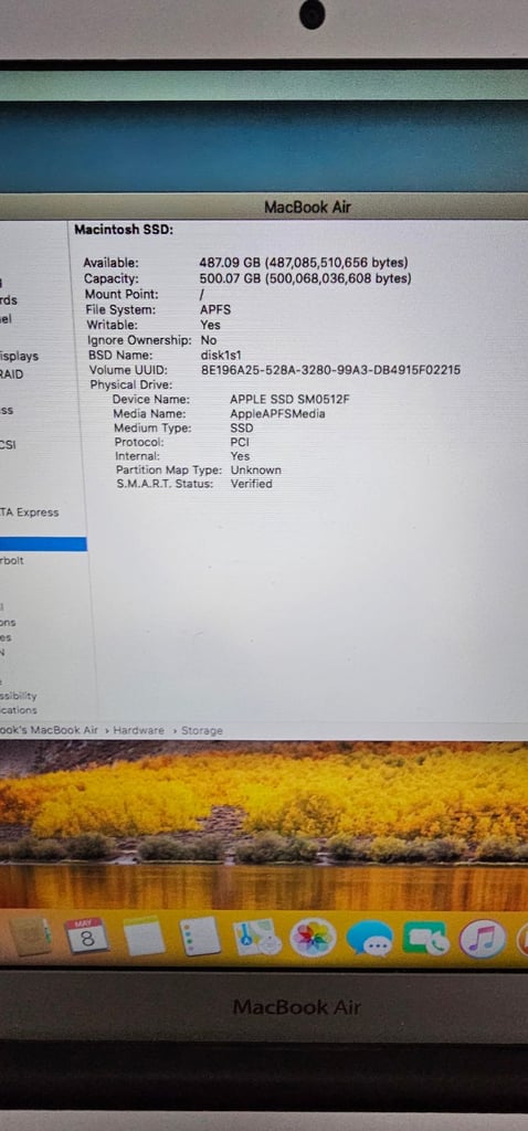 Apple Macbook Air 2014 512 GB Memory 13 inch